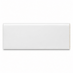 2x8 Palette White Ice Glossy Solid Color Ceramic Bullnose Tile - American Tile Depot