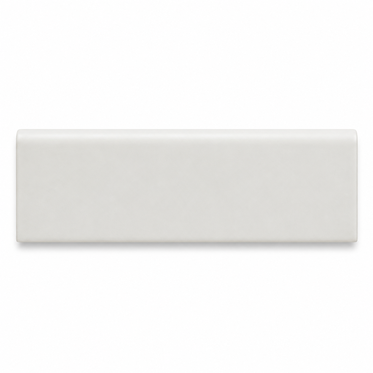 3x12 Palette White Ice Matte Solid Color Ceramic Bullnose Tile - American Tile Depot