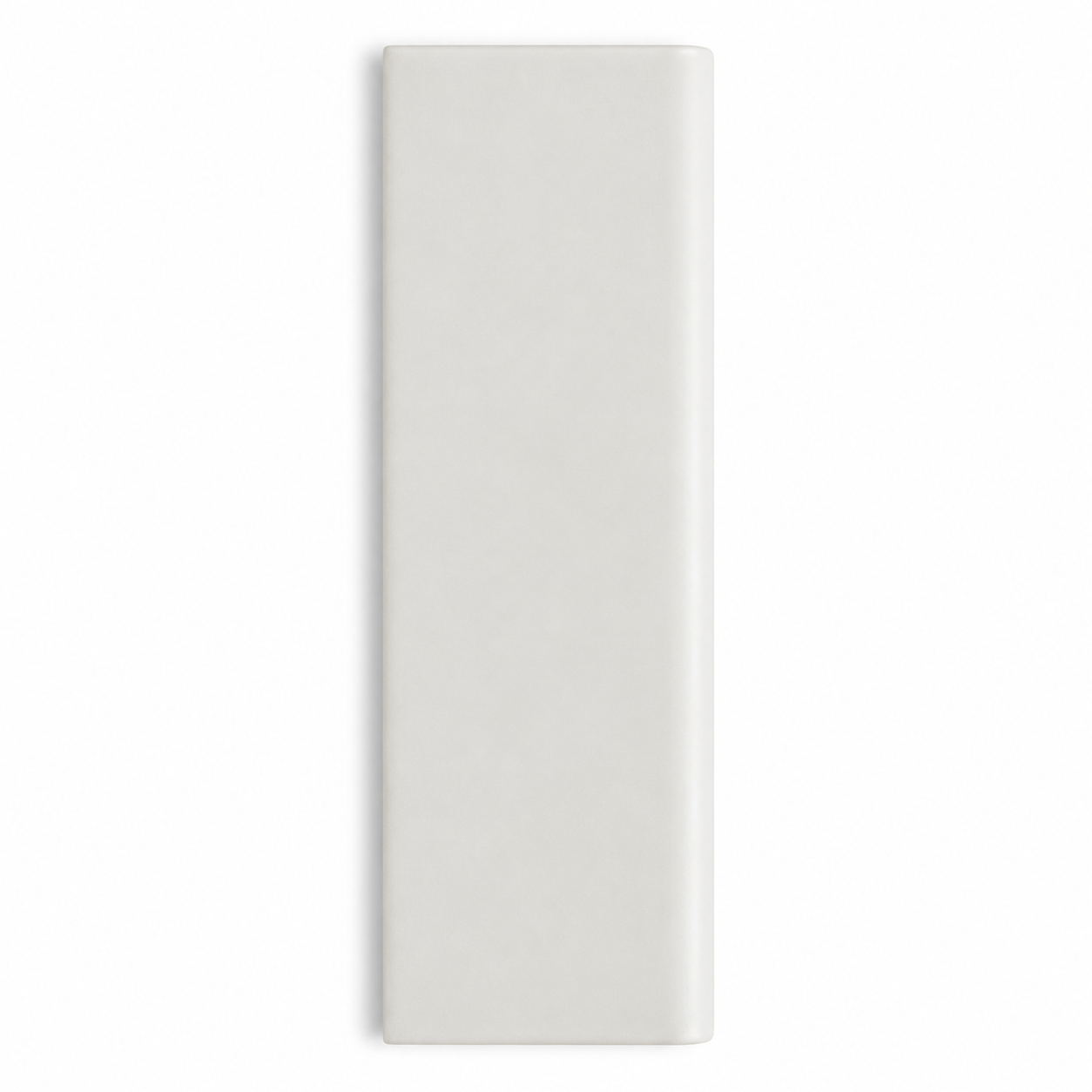 3x12 Palette White Ice Matte Solid Color Ceramic Bullnose Tile - American Tile Depot