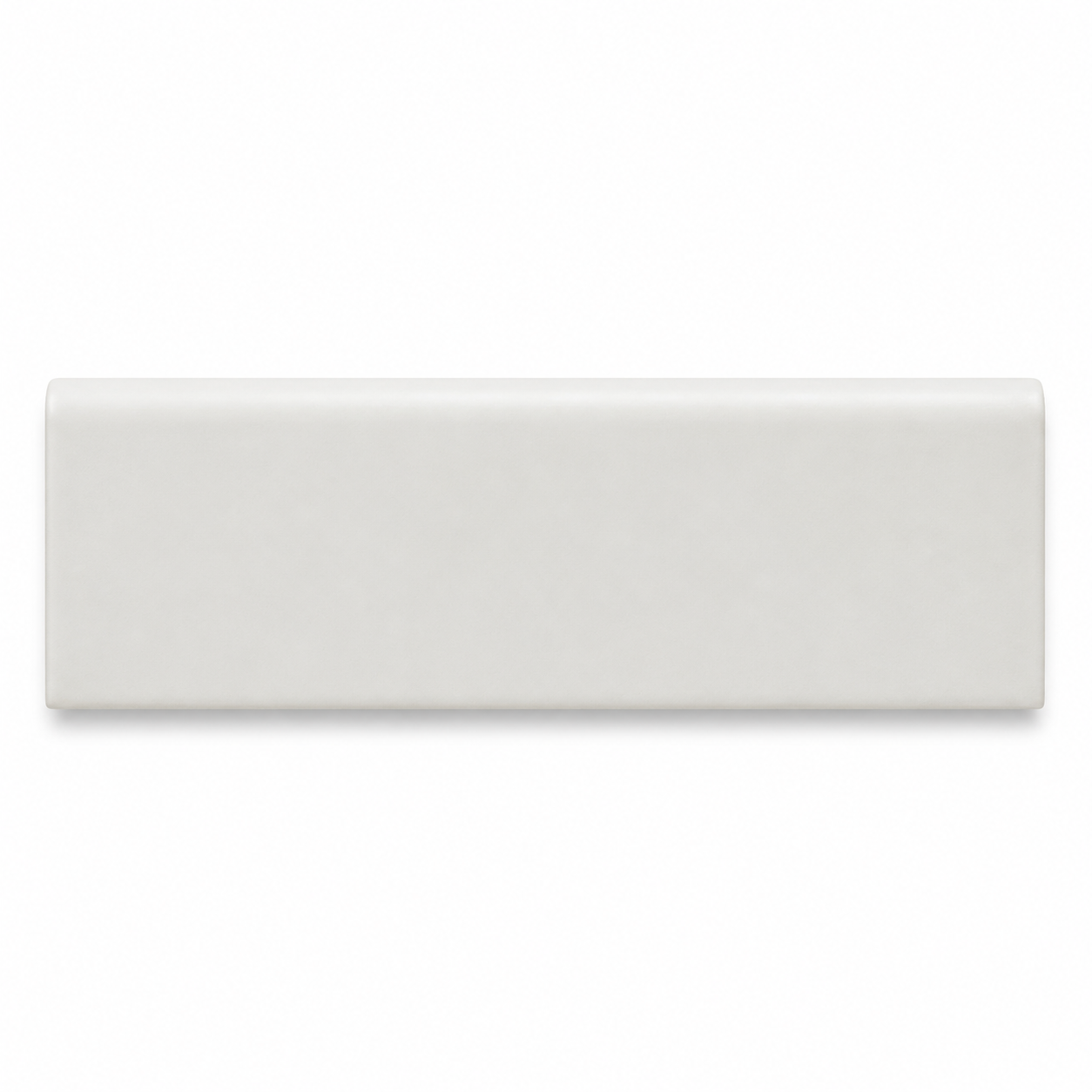 3x12 Palette White Ice Matte Solid Color Ceramic Bullnose Tile - American Tile Depot