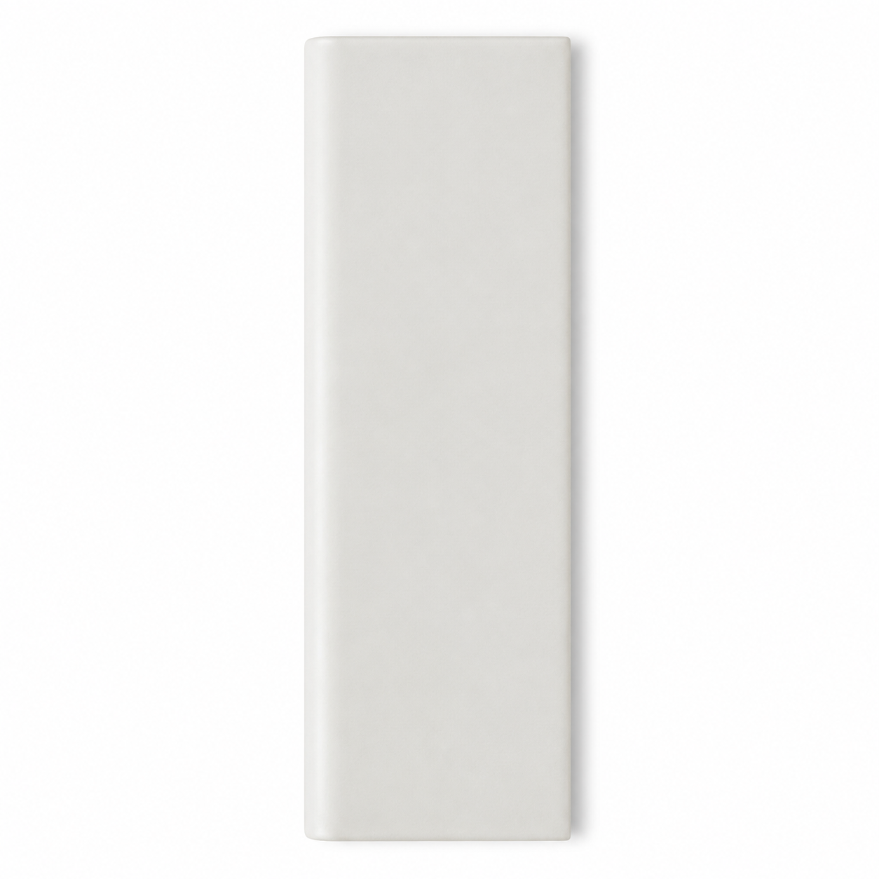 3x12 Palette White Ice Matte Solid Color Ceramic Bullnose Tile - American Tile Depot