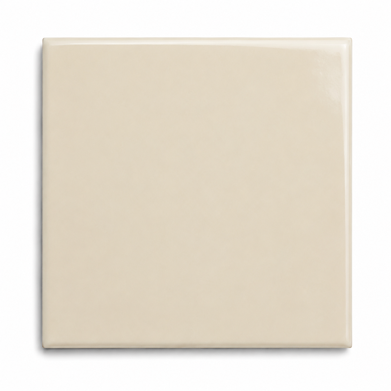 4x4 Palette Biscuit Glossy Solid Color Ceramic Bullnose Tile - American Tile Depot