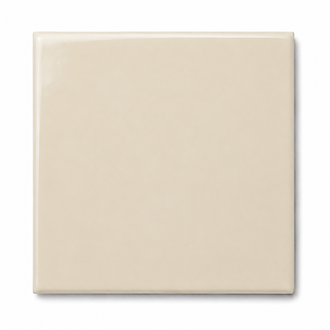4x4 Palette Biscuit Glossy Solid Color Ceramic Bullnose Tile - American Tile Depot