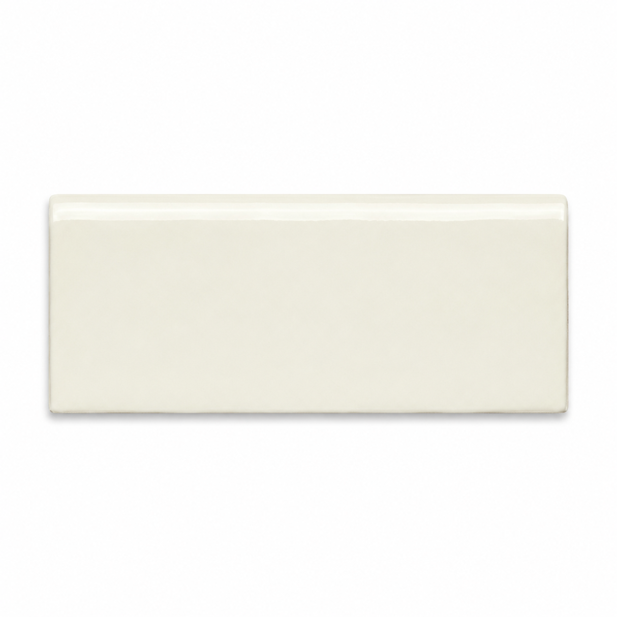 2x8 Palette Biscuit Glossy Solid Color Ceramic Bullnose Tile - American Tile Depot