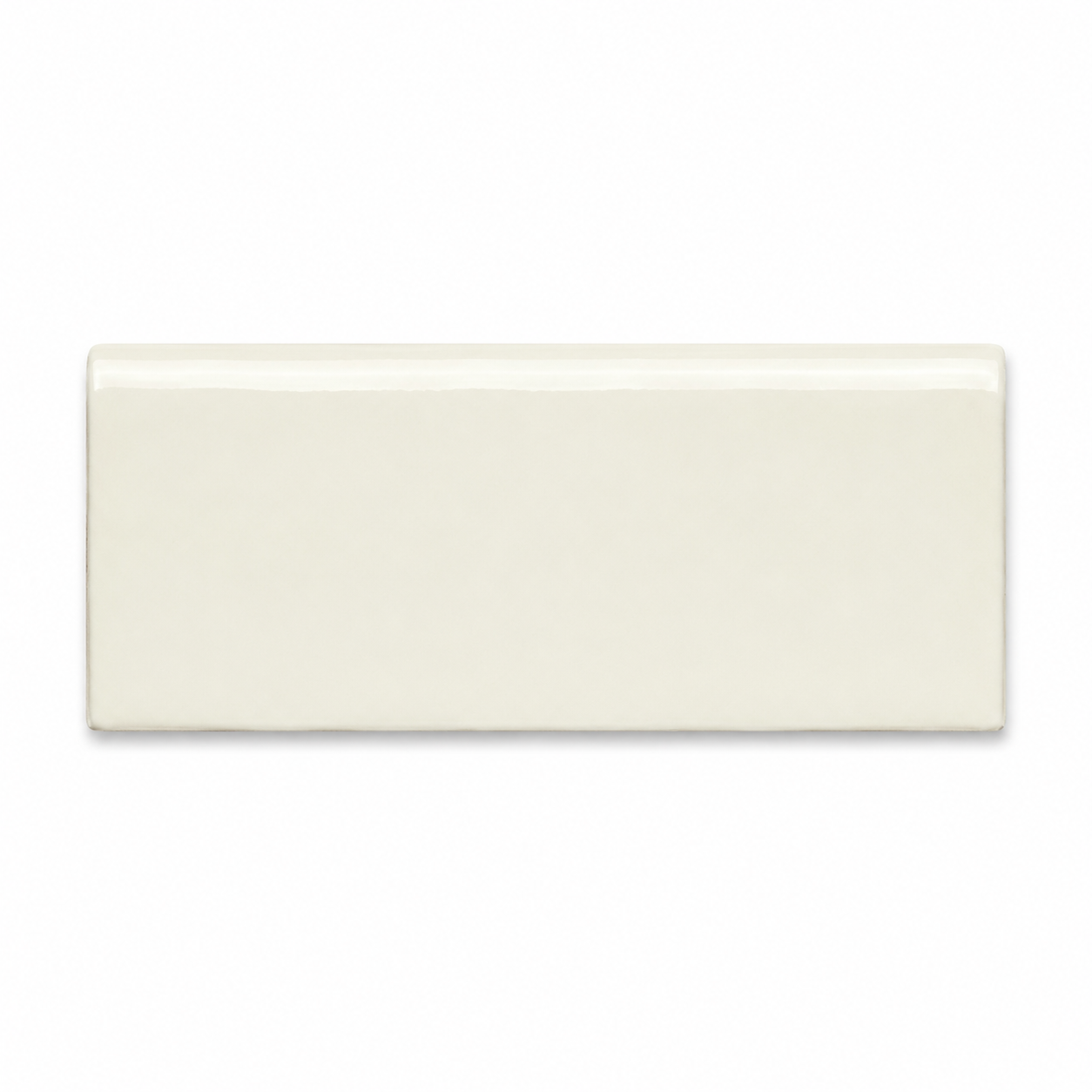 2x8 Palette Biscuit Glossy Solid Color Ceramic Bullnose Tile - American Tile Depot