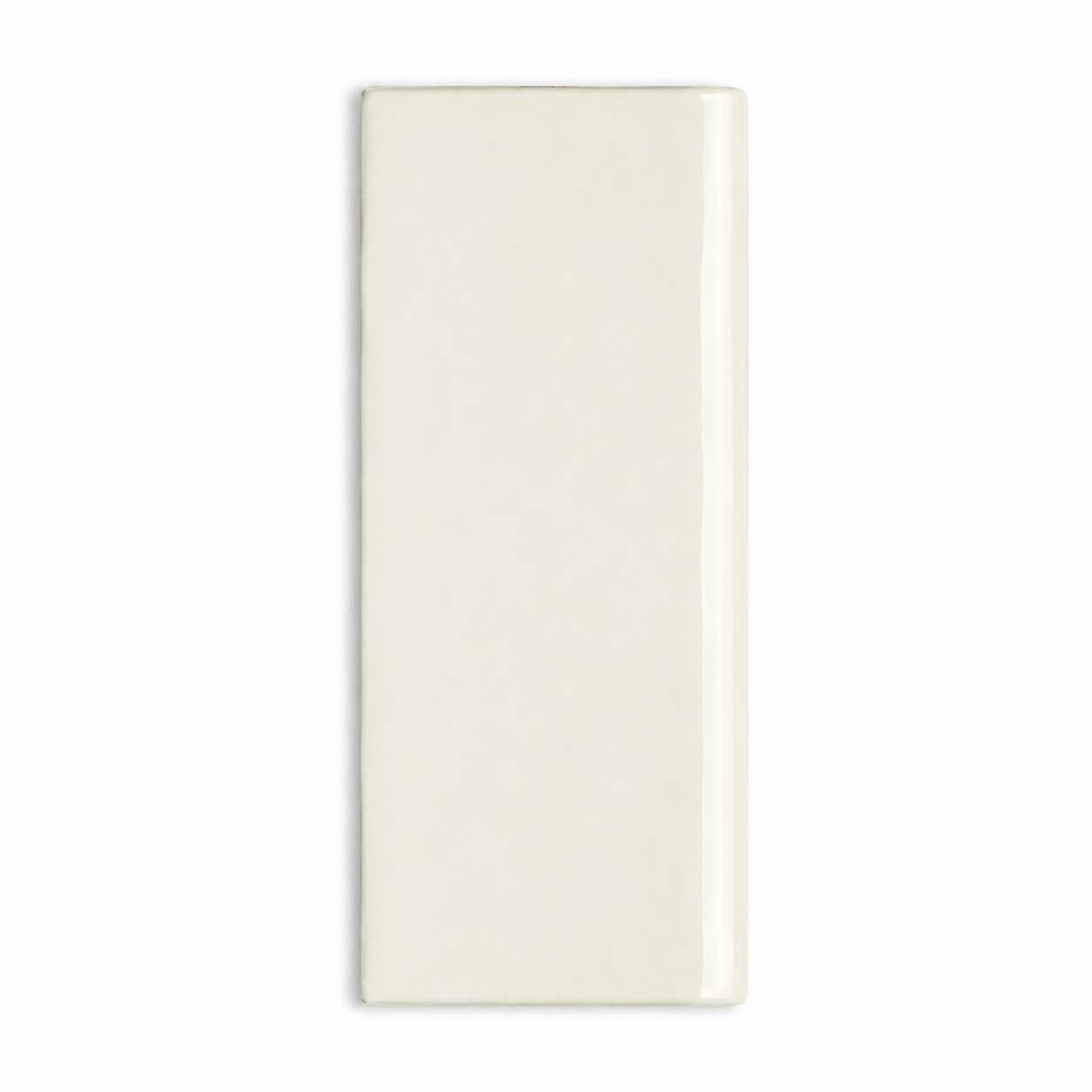 2x8 Palette Biscuit Glossy Solid Color Ceramic Bullnose Tile - American Tile Depot