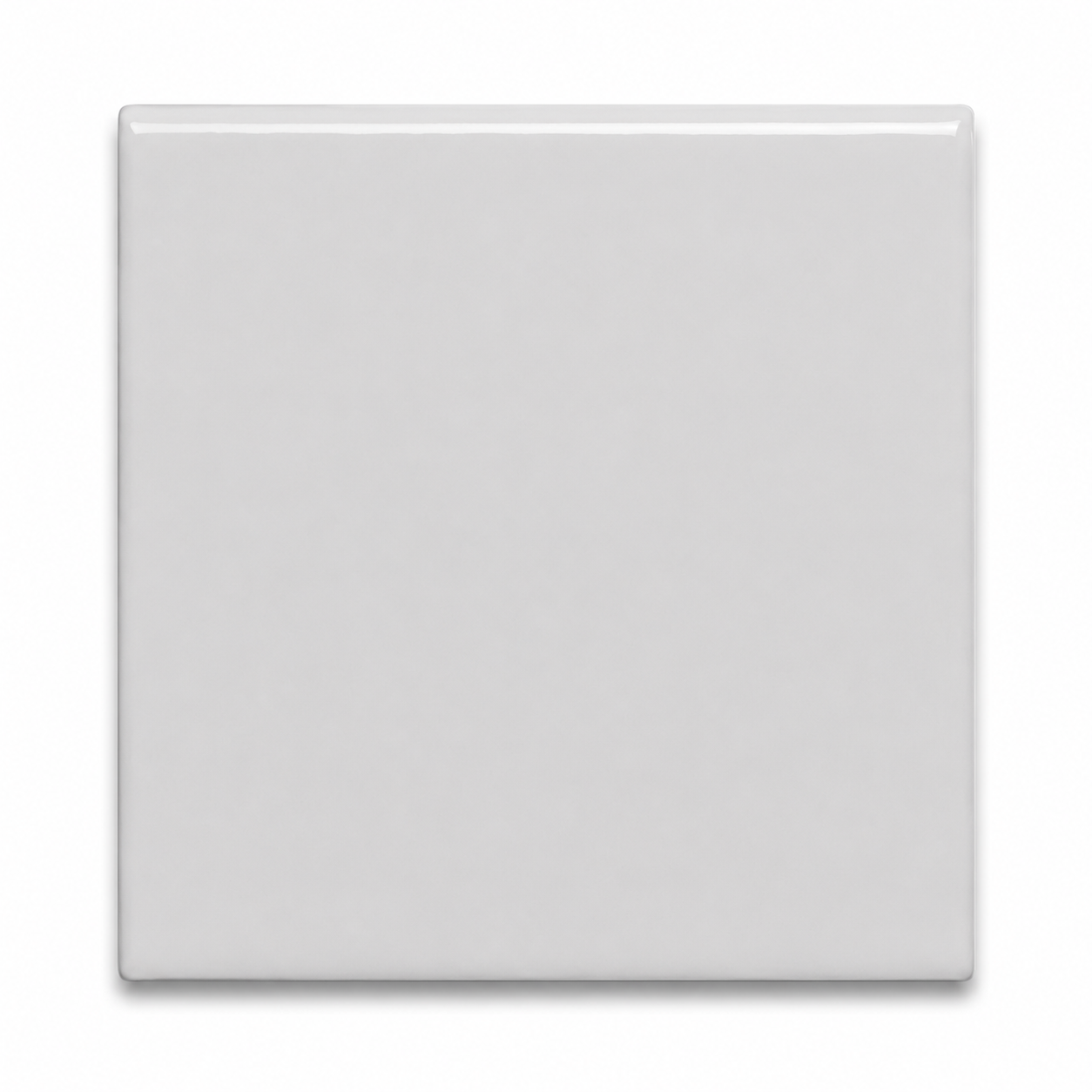 6x6 Palette Tender Gray Glossy Solid Color Ceramic Bullnose Tile - American Tile Depot