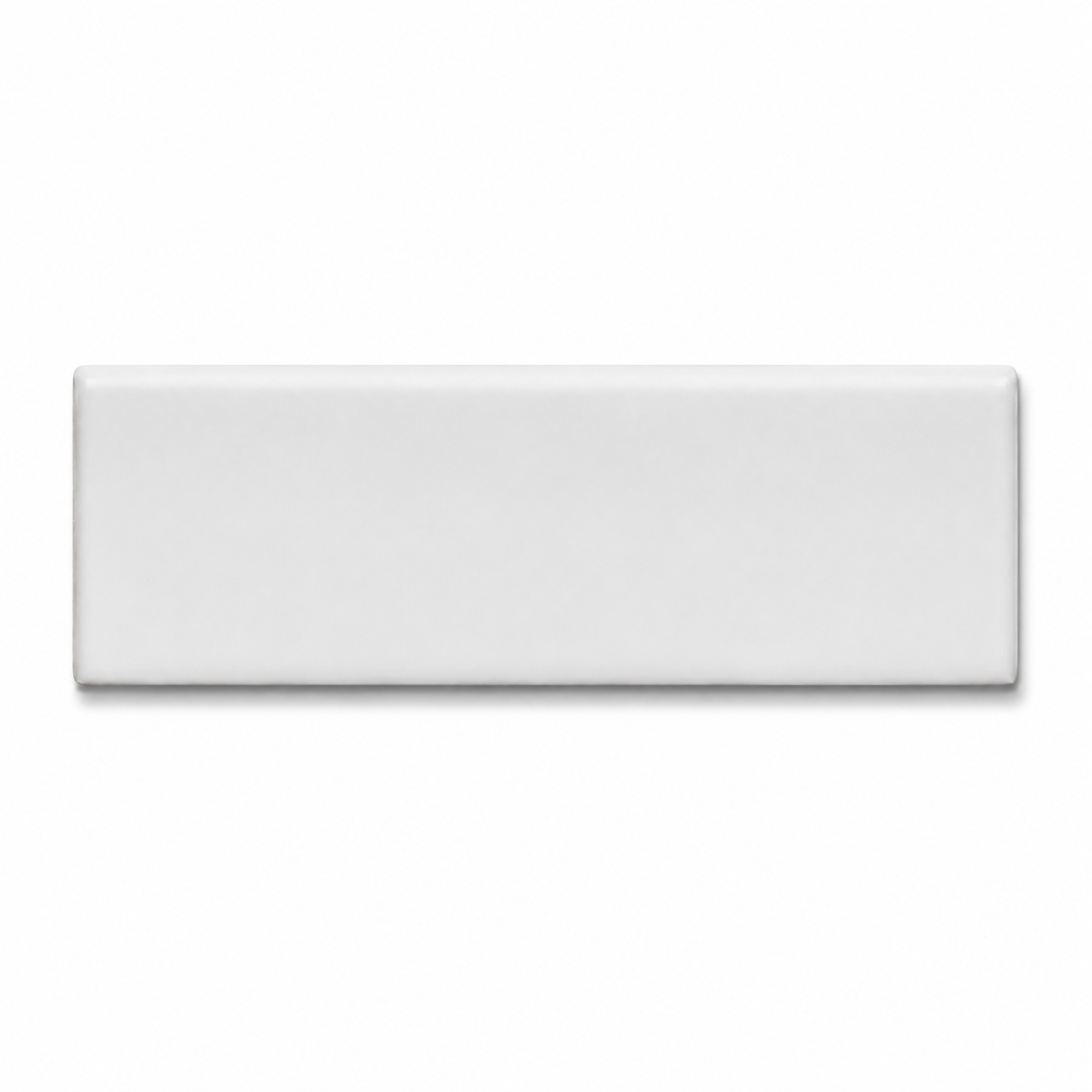 2x8 Palette White Ice Matte Solid Color Ceramic Bullnose Tile - American Tile Depot