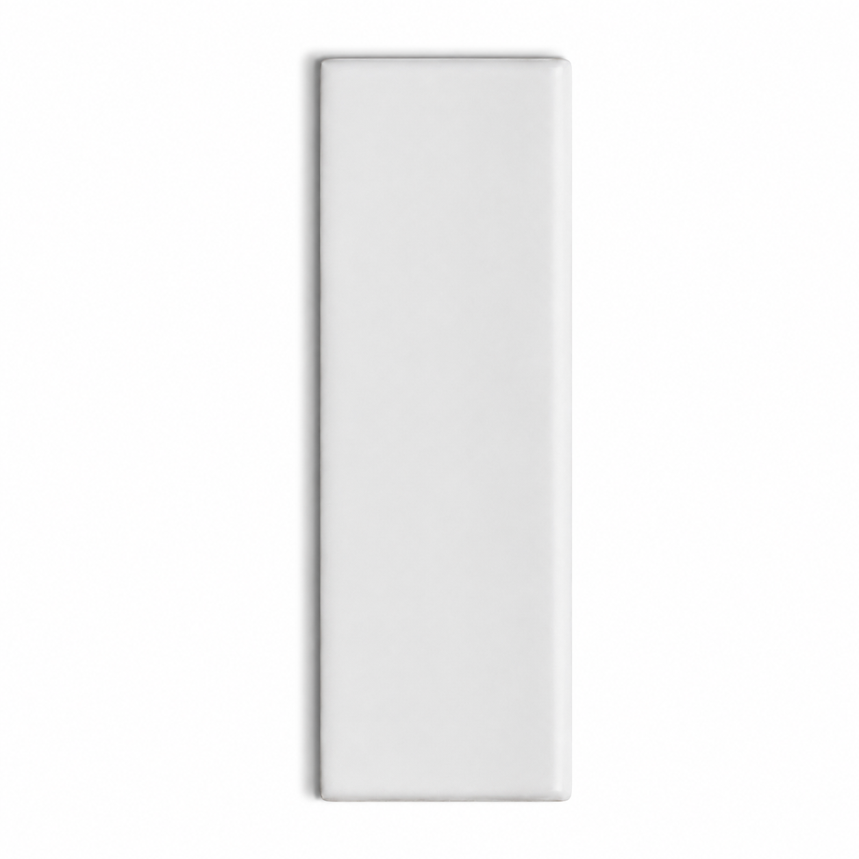 2x8 Palette White Ice Matte Solid Color Ceramic Bullnose Tile - American Tile Depot