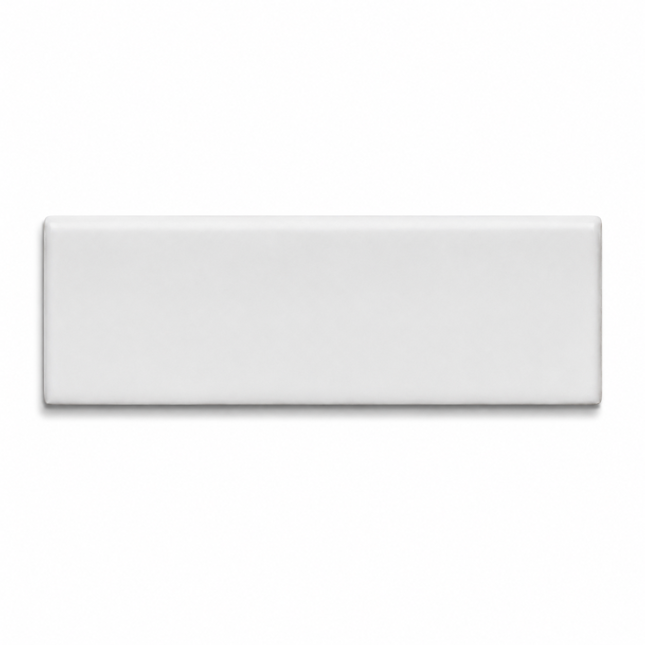 2x8 Palette White Ice Matte Solid Color Ceramic Bullnose Tile - American Tile Depot