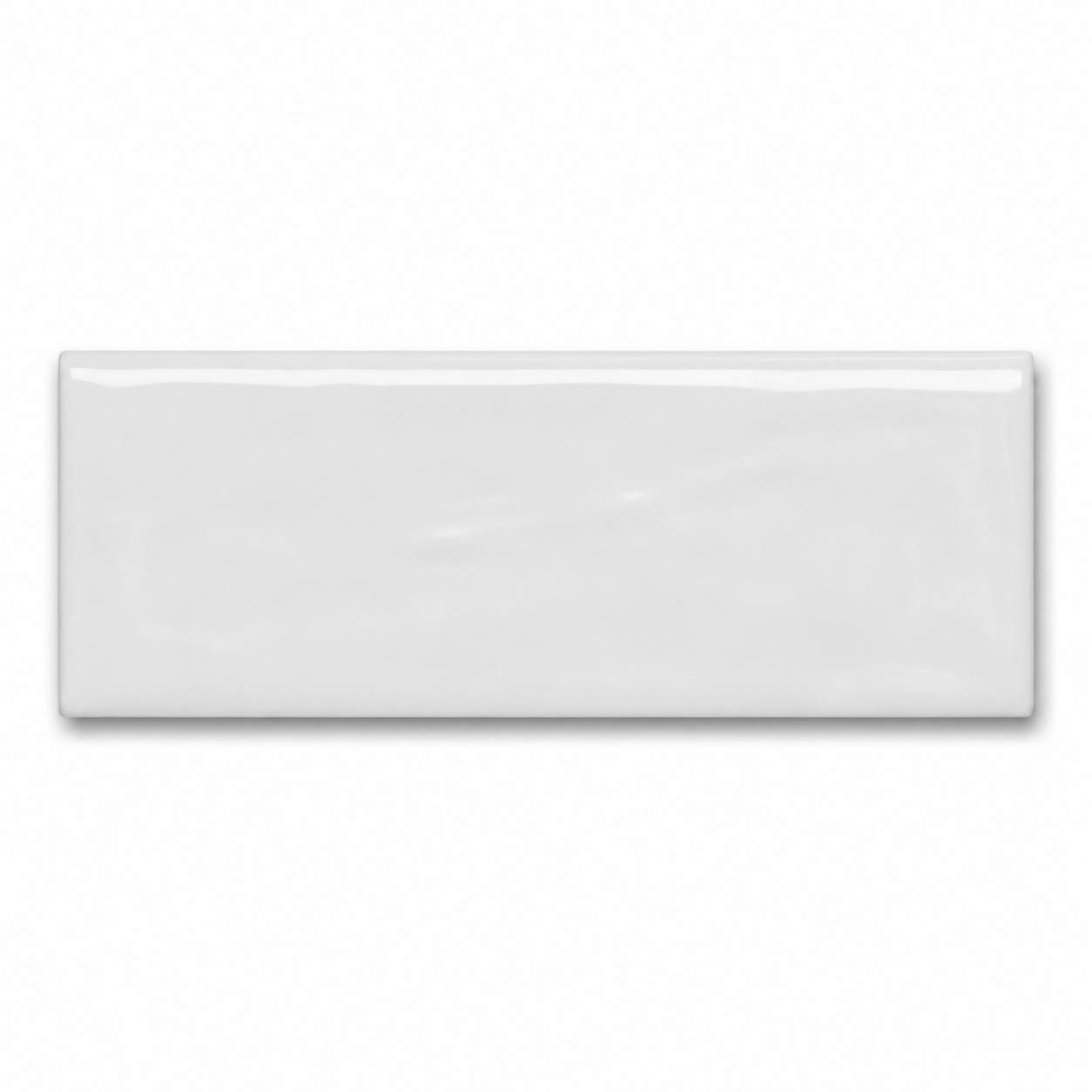 3x12 Flux White Ceramic Bullnose Tile - American Tile Depot