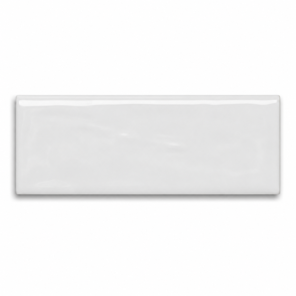 3x12 Flux White Ceramic Bullnose Tile - American Tile Depot