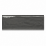 3x12 Flux Dark Gray Ceramic Bullnose Tile - American Tile Depot
