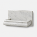 Oriental White / Asian Statuary Marble Hand-Made Custom Soap Holder - Soap Dish - Honed - American Tile Depot