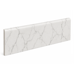 3x13 Statuary White Matte Marble Bullnose Tile - American Tile Depot