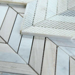 Chevron Blue Marble Polished Mosaic Tile Chevron Blue Marble Polished Mosaic Tile - American Tile Depot
