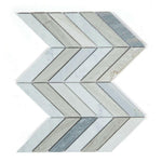 Chevron Blue Marble Polished Mosaic Tile Chevron Blue Marble Polished Mosaic Tile - American Tile Depot