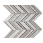 Chevron Shadow Loft Polished Marble Mosaic Tile Chevron Shadow Loft Polished Marble Mosaic Tile - American Tile Depot