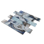 Clam Casale Blue Glossy Subway Glass Mosaic Wall Tile Clam Casale Blue Glossy Subway Glass Mosaic Wall Tile - American Tile Depot