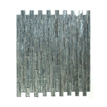 Clam Casale Silver Multi Size Glossy Subway Glass Mosaic Wall Tile - American Tile Depot