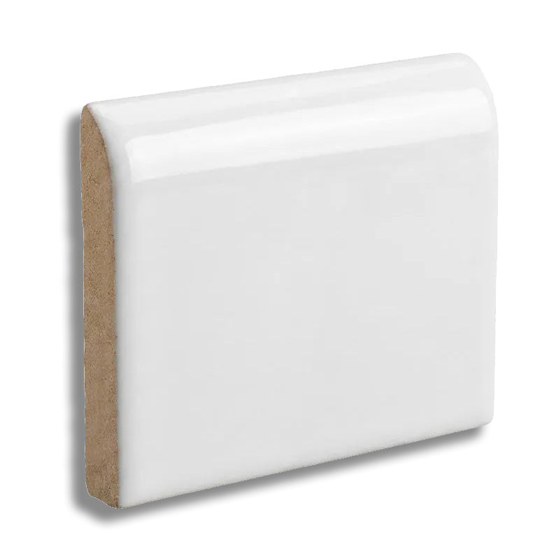6x6 Palette White Ice Matte Solid Color Ceramic Bullnose Tile 6x6 Palette White Ice Matte Solid Color Ceramic Bullnose Tile - American Tile Depot