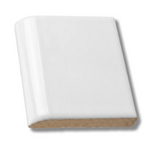 6x6 Palette White Ice Matte Solid Color Ceramic Bullnose Tile - American Tile Depot