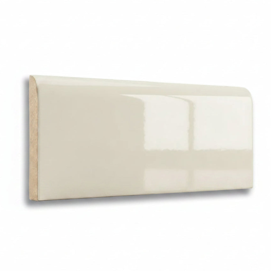 2x6 Palette Biscuit Glossy Solid Color Ceramic Bullnose Tile 2x6 Palette Biscuit Glossy Solid Color Ceramic Bullnose Tile - American Tile Depot