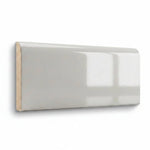 2x6 Palette Tender Gray Glossy Solid Color Ceramic Bullnose Tile 2x6 Palette Tender Gray Glossy Solid Color Ceramic Bullnose Tile - American Tile Depot
