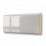 2x6 Palette Tender Gray Glossy Solid Color Ceramic Bullnose Tile - American Tile Depot