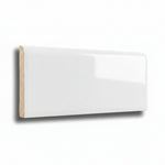 2x6 Palette White Ice Glossy Ceramic Bullnose Tile - American Tile Depot