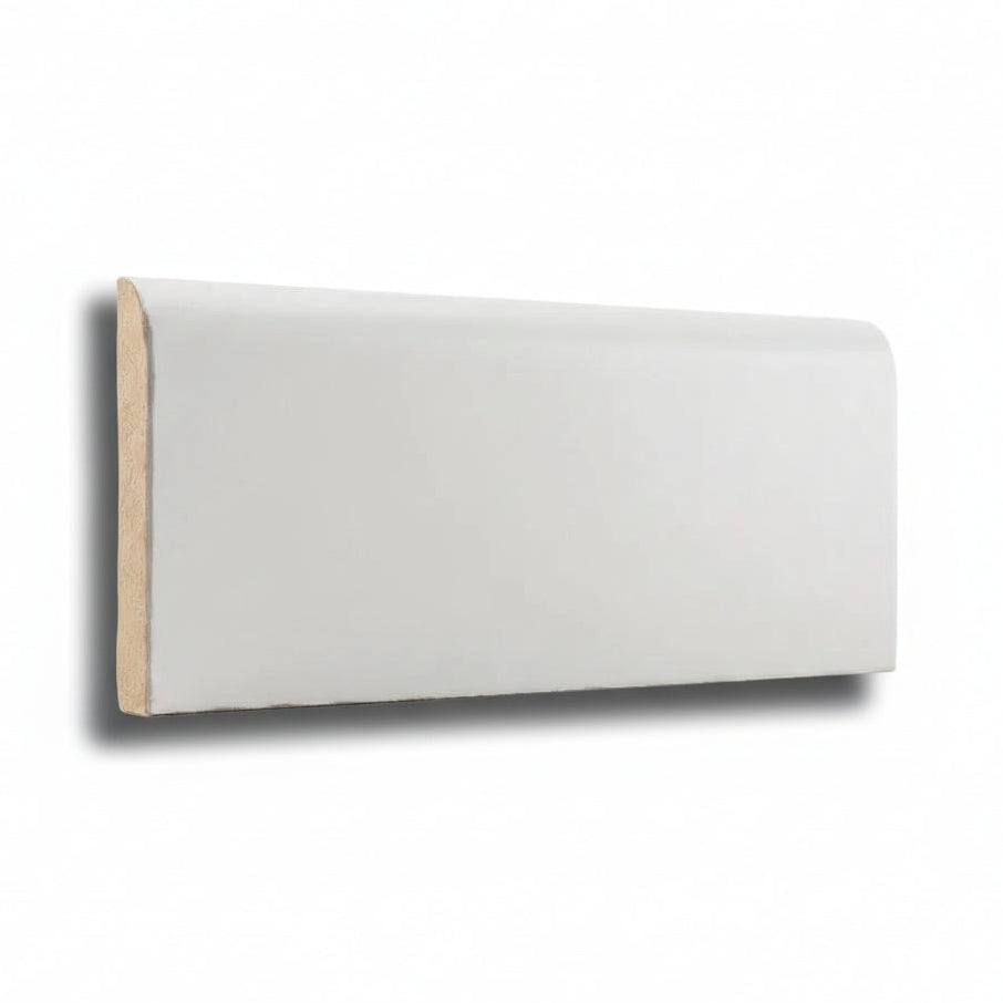 2x6 Palette White Ice Matte Solid Color Ceramic Bullnose Tile 2x6 Palette White Ice Matte Solid Color Ceramic Bullnose Tile - American Tile Depot
