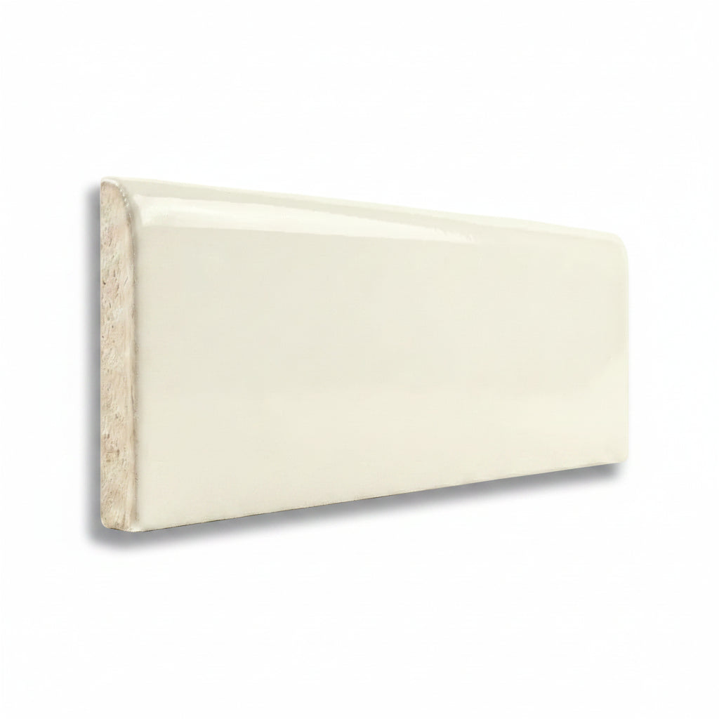 2x8 Palette Biscuit Glossy Solid Color Ceramic Bullnose Tile 2x8 Palette Biscuit Glossy Solid Color Ceramic Bullnose Tile - American Tile Depot