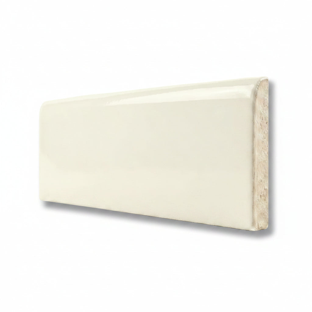 2x8 Palette Biscuit Glossy Solid Color Ceramic Bullnose Tile - American Tile Depot