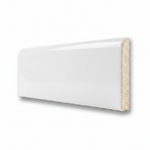 2x8 Palette White Ice Glossy Solid Color Ceramic Bullnose Tile - American Tile Depot