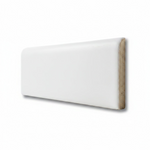 2x8 Palette White Ice Matte Solid Color Ceramic Bullnose Tile - American Tile Depot