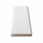 2x8 Palette White Ice Matte Solid Color Ceramic Bullnose Tile - American Tile Depot