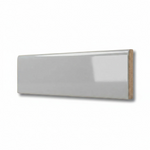 3x10 Palette Tender Gray Glossy Solid Color Ceramic Bullnose Tile - American Tile Depot
