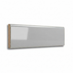 3x10 Palette Tender Gray Glossy Solid Color Ceramic Bullnose Tile - American Tile Depot