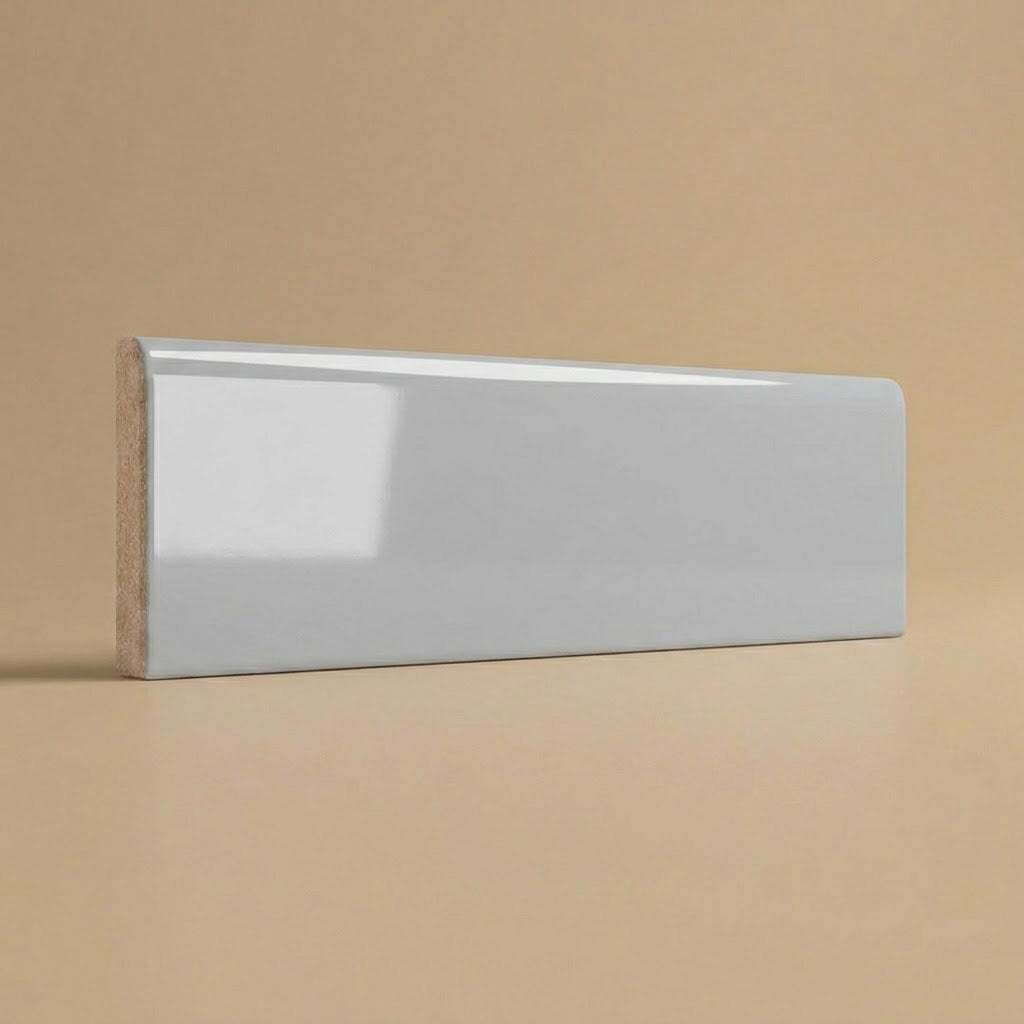 3x10 Palette Tender Gray Glossy Solid Color Ceramic Bullnose Tile 3x10 Palette Tender Gray Glossy Solid Color Ceramic Bullnose Tile - American Tile Depot