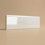 3x10 Palette White Ice Glossy Solid Color Ceramic Bullnose Tile 3x10 Palette White Ice Glossy Solid Color Ceramic Bullnose Tile - American Tile Depot