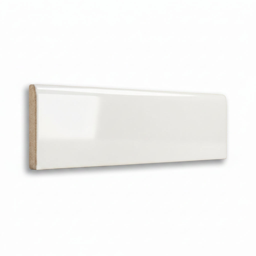 3x10 Palette White Ice Glossy Solid Color Ceramic Bullnose Tile 3x10 Palette White Ice Glossy Solid Color Ceramic Bullnose Tile - American Tile Depot
