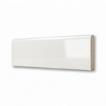 3x10 Palette White Ice Glossy Solid Color Ceramic Bullnose Tile - American Tile Depot