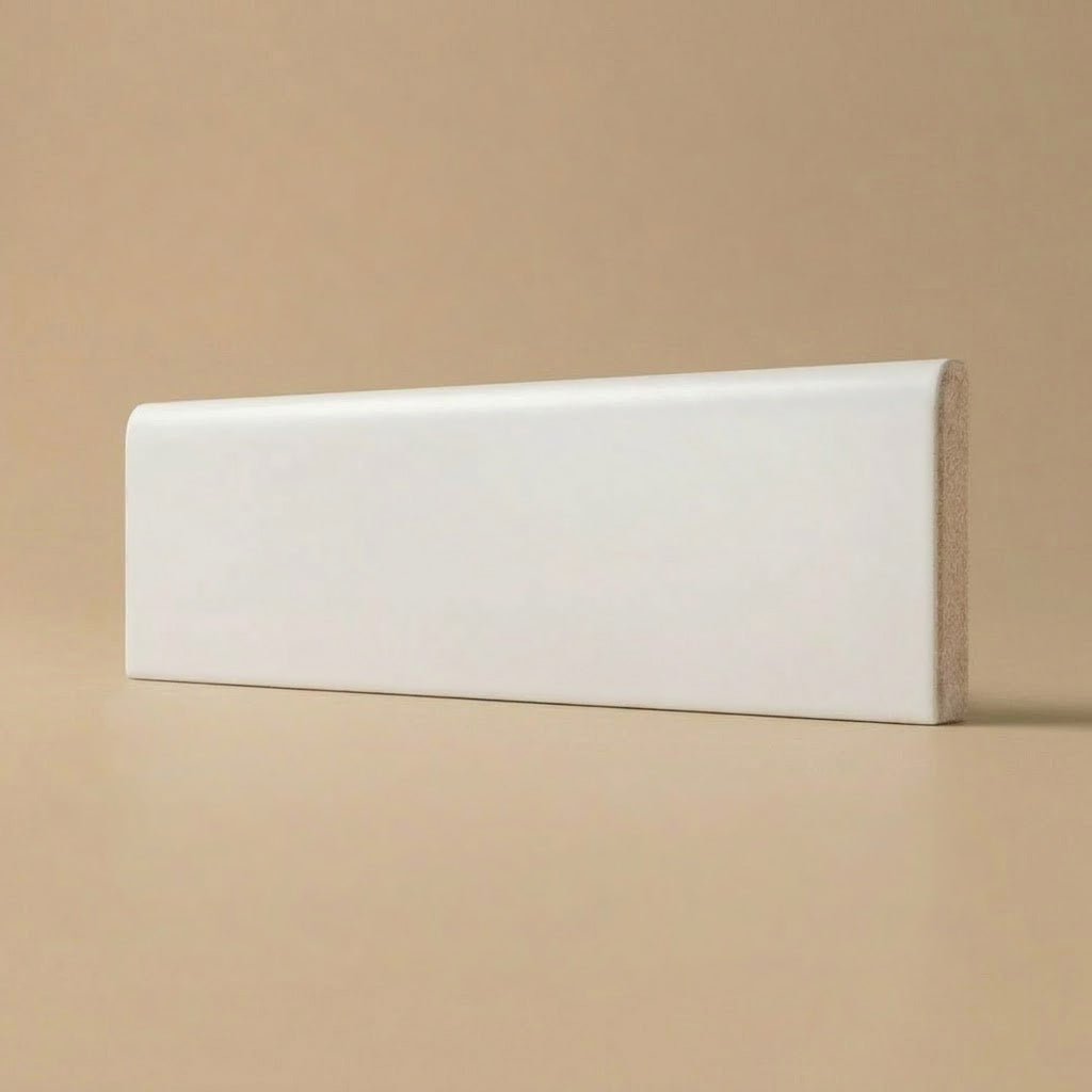 3x10 Palette White Ice Matte Solid Color Ceramic Bullnose Tile - American Tile Depot
