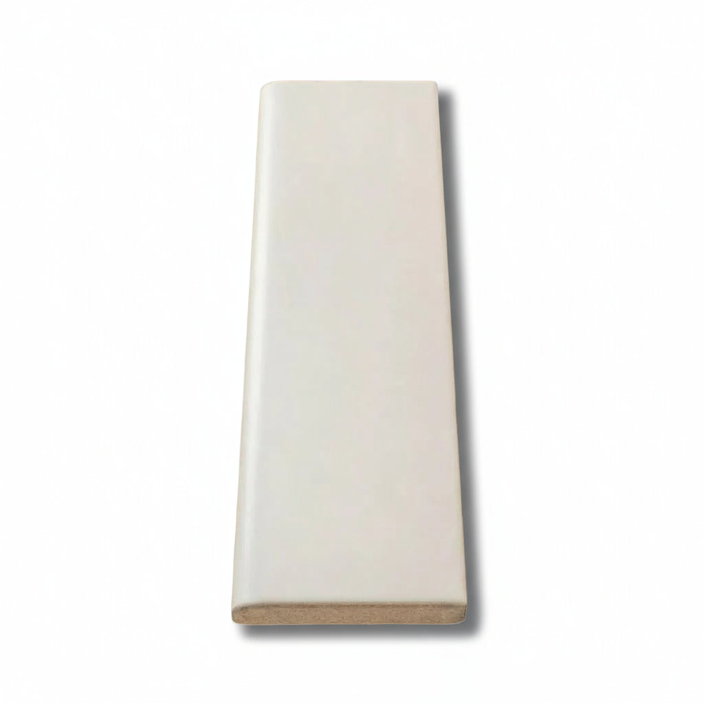 3x10 Palette White Ice Matte Solid Color Ceramic Bullnose Tile - American Tile Depot