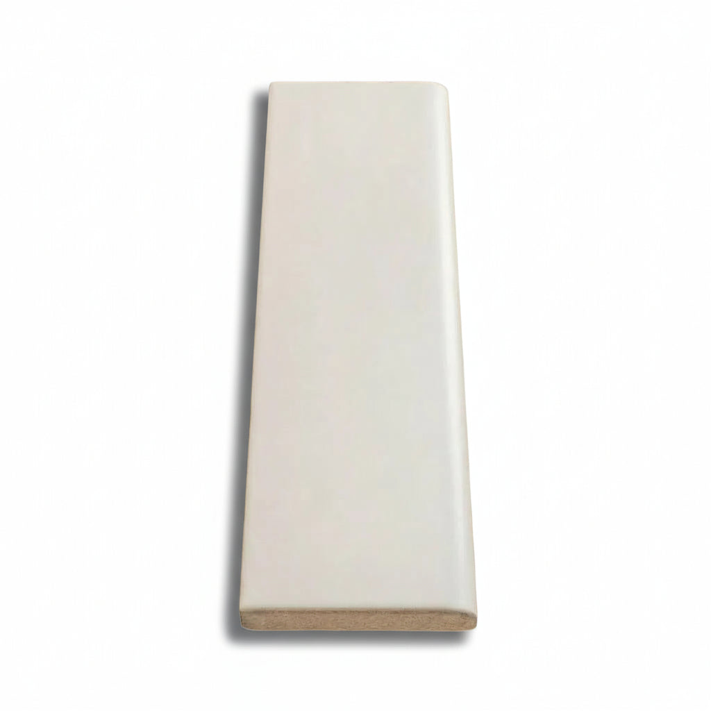 3x10 Palette White Ice Matte Solid Color Ceramic Bullnose Tile - American Tile Depot