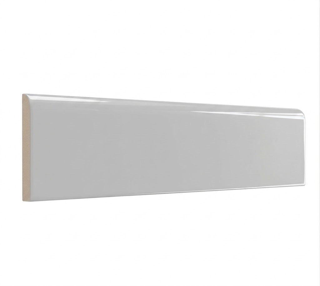 3x12 Palette Gray Glossy Solid Color Ceramic Bullnose Tile 3x12 Palette Gray Glossy Solid Color Ceramic Bullnose Tile - American Tile Depot