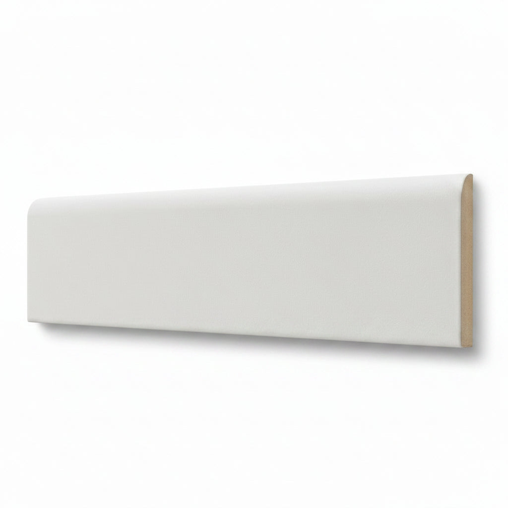 3x12 Palette White Ice Matte Solid Color Ceramic Bullnose Tile - American Tile Depot