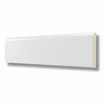 3x12 Palette White Ice Glossy Solid Color Ceramic Bullnose Tile - American Tile Depot