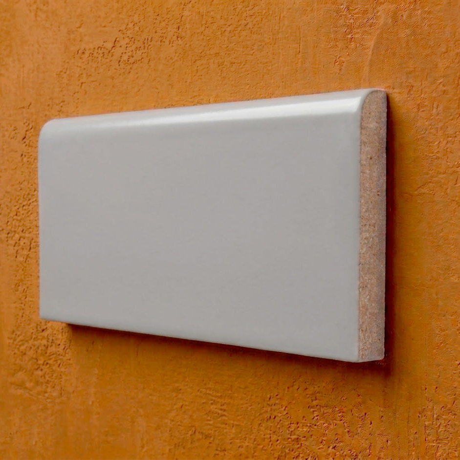 3x6 Palette Tender Gray Matte Solid Color Ceramic Bullnose Tile - American Tile Depot