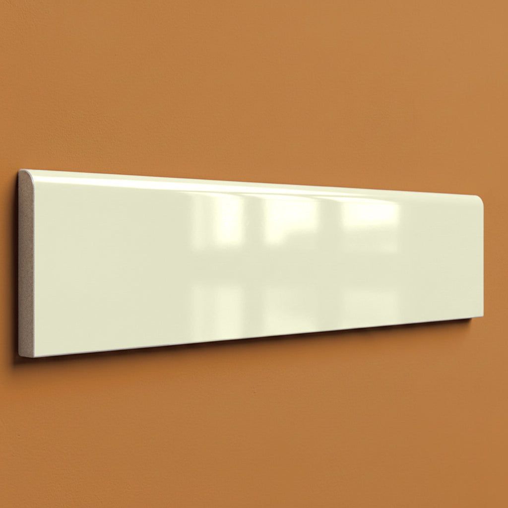 4x16 Palette Biscuit Glossy Ceramic Bullnose Tile - American Tile Depot